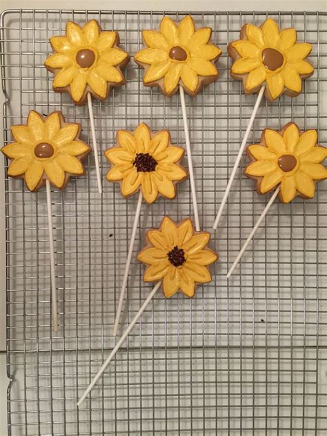 Sunflower Sugar Cookies By Chrisys Creations Creation Sunflower