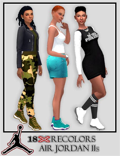 Partner site with sims 4 hairs and cc caboodle. (SimsInBlaque) Jordan 11s Recolor by BLewis | Sims 4 toddler, Play sims 4, Sims