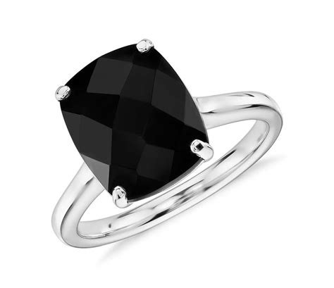 However, a small ring with a black onyx piece in it can be worth anywhere from $300.00 to over ten thousand. Black Onyx Cushion Cocktail Ring in 14k White Gold (11x9mm ...