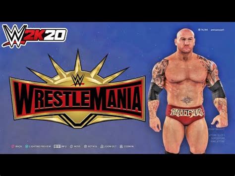 Wwe 2k20 Batista Custom Attire Wrestlemania 35 Easy Make YouTube