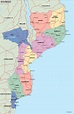 mozambique political map. Vector Eps maps | Order and download ...