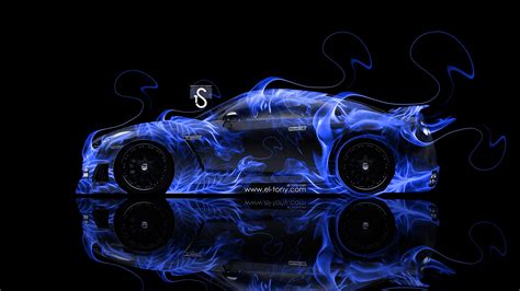 Download Nissan Gtr R35 Side Water Car Blue Neon Hd Wallpaper Design