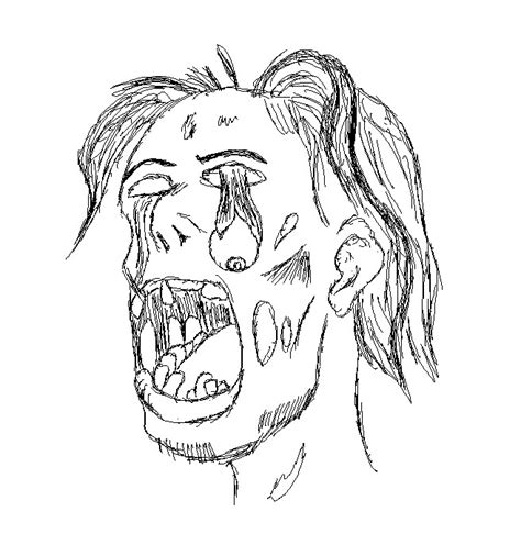 Zombie Head By Tek Sketch On Deviantart