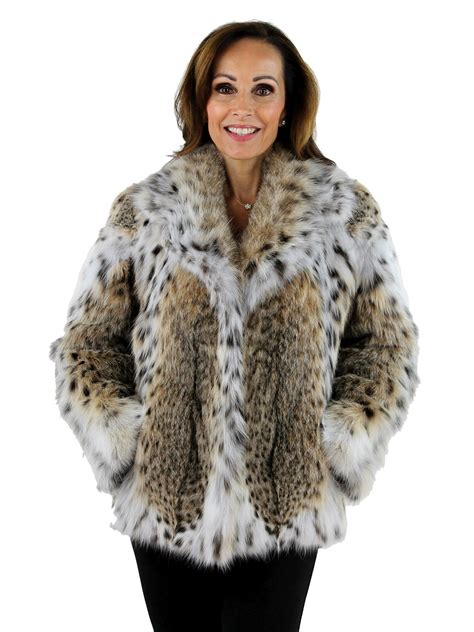 Natural Lynx Fur Jacket Womens Medium Day Furs