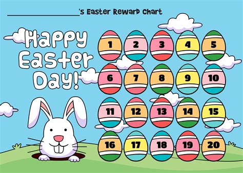4 Best Images Of Printable Easter Egg Chart Easter Egg Color By