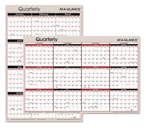 At A Glance Reversibleerasable Yearly Wall Calendar Format 12 Months