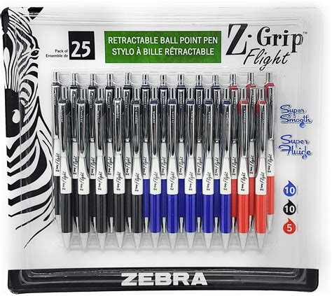 Zebra Z Grip Flight Ballpoint Retractable Gel Pen With Pen Holder Pack