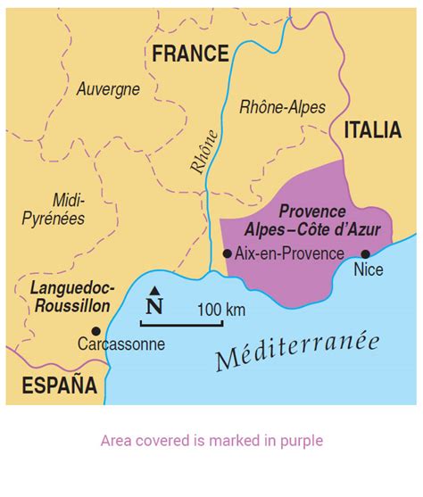 Provence Frankrijk Kaart Van Vogels