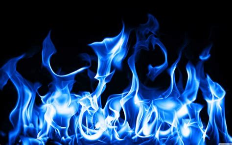Download Wallpapers Blue Fire 4k Fire Flames Fire Textures