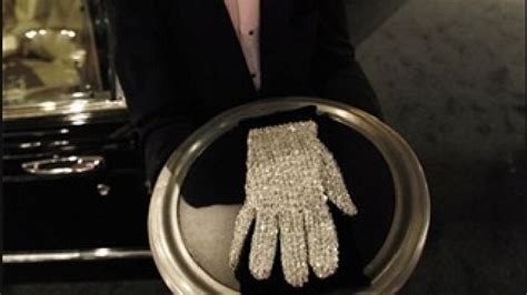 Michael Jacksons White Crystal Glove Is Seen On Display At The Julien
