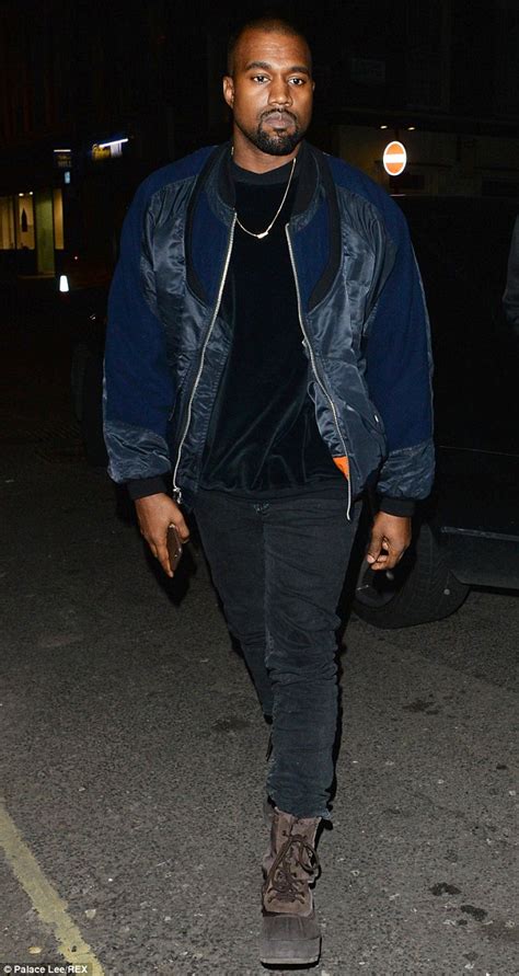 Kanye West Stylish Blue Bomber Jacket Filmstaroutfits