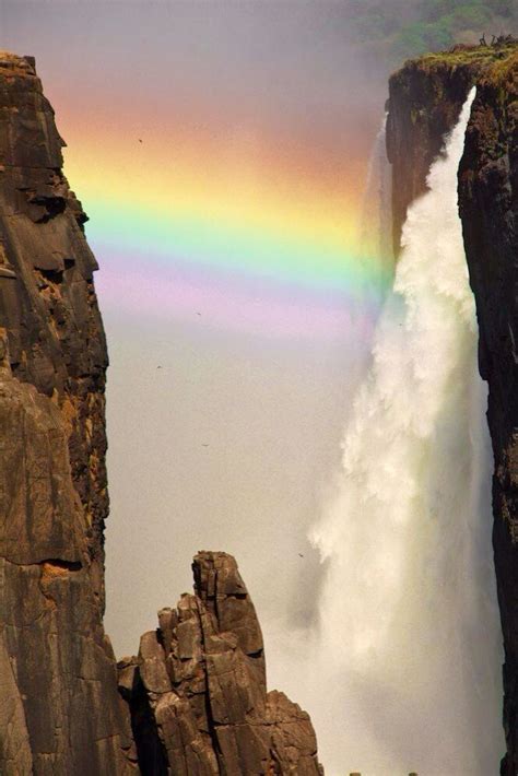 Pin By The Edge Of The Faerie Realm On Waterfalls Rainbow Waterfall