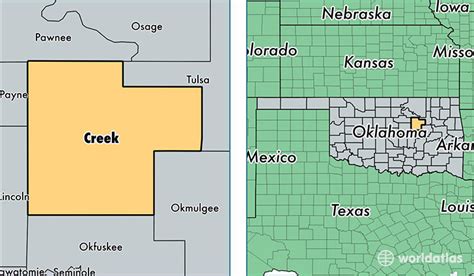 Creek County Oklahoma Map Of Creek County Ok Where Is Creek County