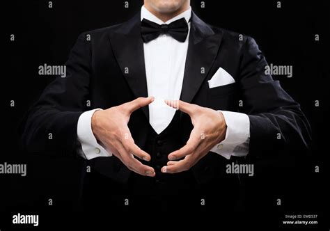Magician Showing Trick Stock Photo Alamy