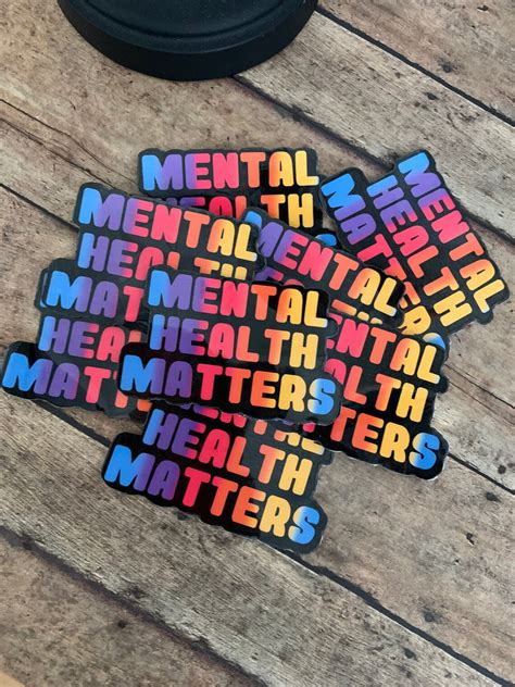 Mental Health Matters Sticker Rainbow Mental Health Etsy