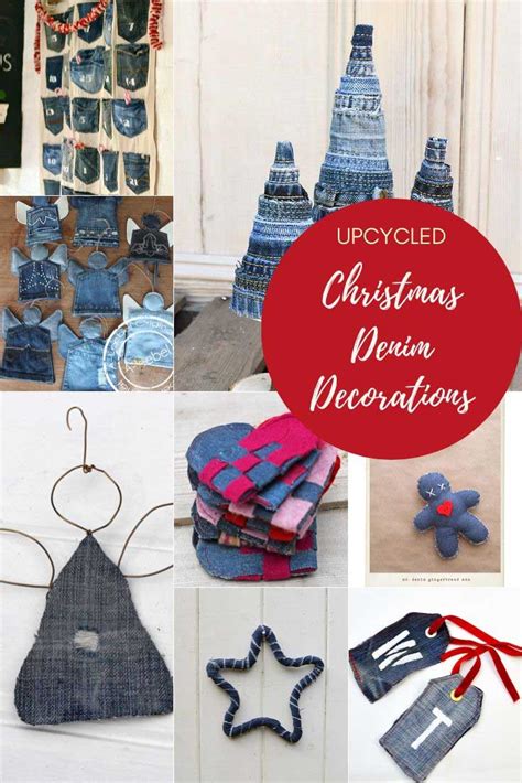 15 Best Repurposed Denim Christmas Decorations Pillar Box Blue