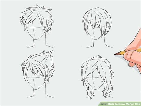 Here is the final manga long wavy hair style. How to Draw Manga Hair: 7 Steps (with Pictures) - wikiHow