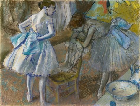 Two Ballet Dancers In A Dressing Room By Edgar Degas 1834 1917