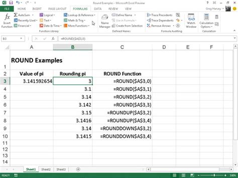 Not trying to type a formula? How to Round Off Numbers in Excel 2013 - dummies