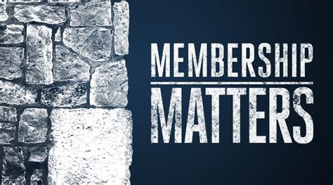 Membership Matters First Baptist Church Roswell