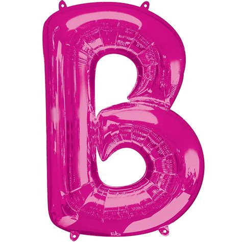 34in Pink Letter B Balloon Party City