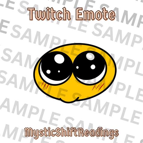 Shy Emote Twitch Discord Emote Cute Emoj Kawaii Cursed Emoji