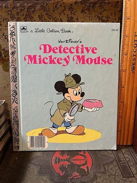 1985 Detective Mickey Mouse Walt Disneys Disney Vintage Little Golden