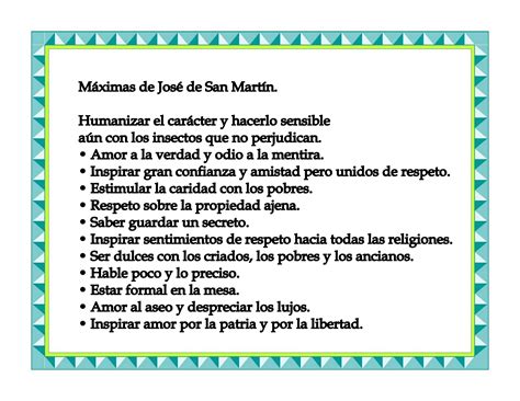 Ar Maximas De José De San Martín Para Su Hija Merceditas