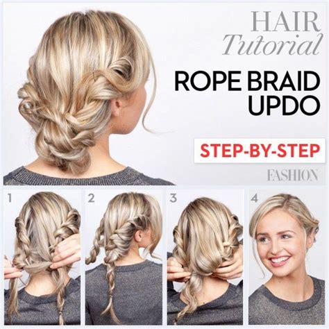 There are lots of variations you can try with this style. Rope braid tutorial: Learn how to do this twisted updo in ...