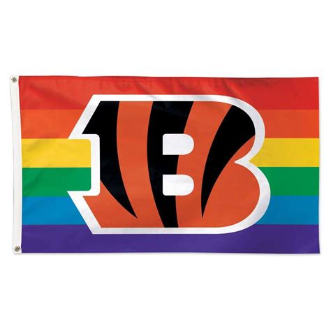 Cincinnati Bengals Pride Flag Deluxe 3 X 5 Rocky Mountain Flag