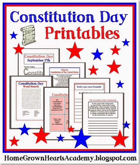 Printable Constitution Worksheets Elementary