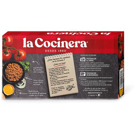 Canelones De Carne Con Tomate 2 Raciones Estuche 500 G LA COCINERA