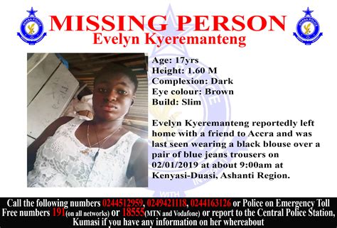 Missing Person Ghana Police Service