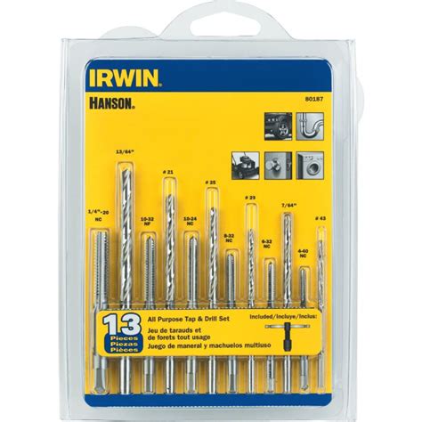 Buy Irwin Hanson 13 Piece Tap And Drill Bit Set Assorted