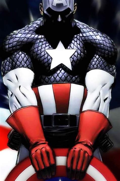 Captain America And American Flag Desktop Wallpapers 640x960