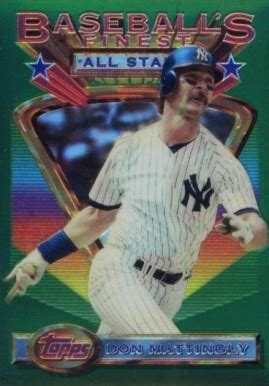 1979, new york yankees, round: 1993 Finest Refractor Don Mattingly #98 Baseball Card Value Price Guide