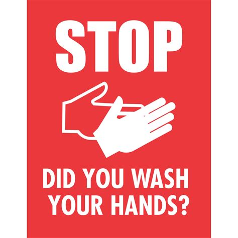 Stop Did You Wash Your Hands Printable Sign