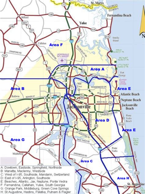 Area Map Ne Fl Intergroup Services Jacksonville Fl
