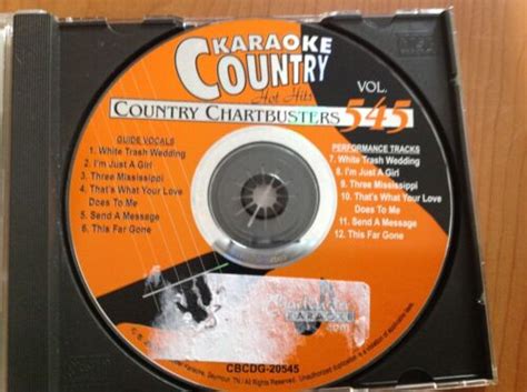 chartbuster karaoke cbcdg 20545 6 6 series country hot hits vol 545 multiplex ebay