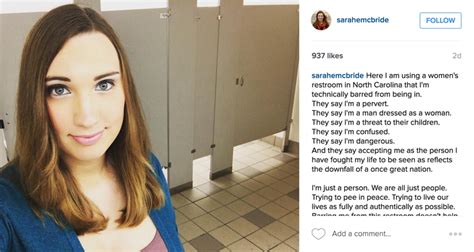 transgender woman s selfie in a north carolina public bathroom is the best selfie ever