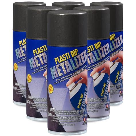 Plasti Dip 11 Oz Graphite Pearl Metalizer Spray Paint 6 Pack 11287 6