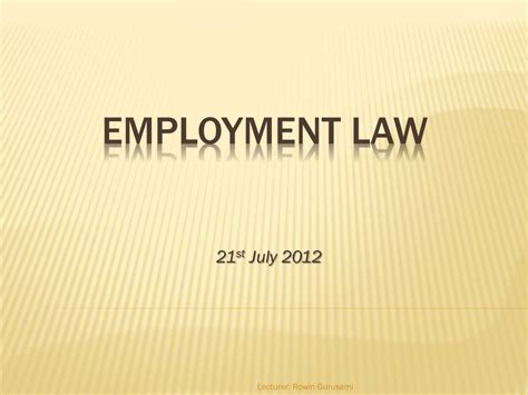 Ppt Employment Law Powerpoint Presentation Free Download Id1555902