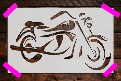 Motorcycle Stencil Reusable Motorcycle Stencil Art Stencil Etsy
