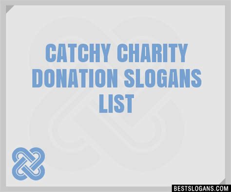 Catchy Charity Donation Slogans Generator Phrases Taglines