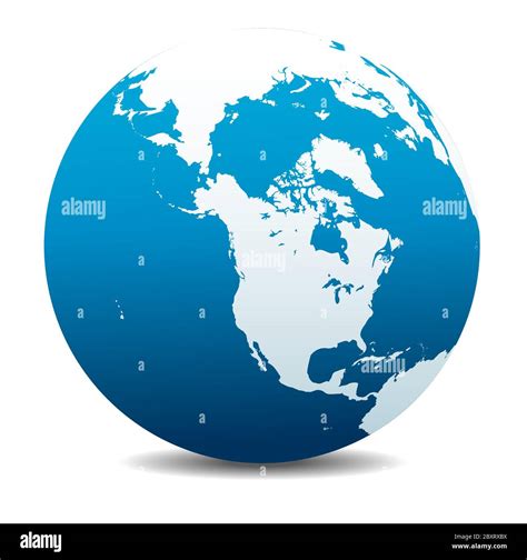 Canada North America Siberia And Japan Vector Map Icon Of The World