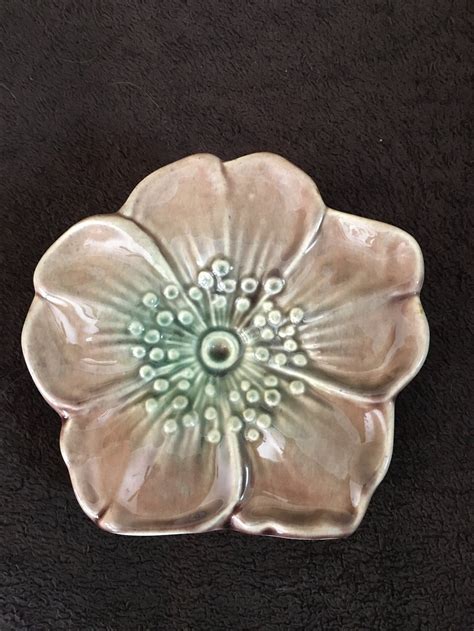 Mccoy Rustic Flower Wall Pocket With Test Glaze Rare Etsy