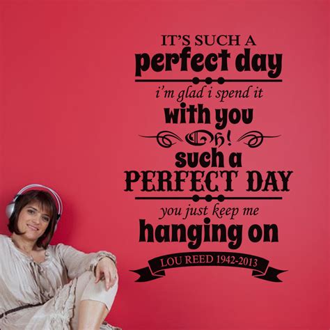 Sticker Its Such A Perfect Day Lou Reed Stickers Citations Anglais Ambiance Sticker