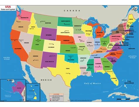 Map Of The Us States And Capitals Just Another Wordpress Site