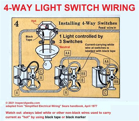 4 Way Switch Wiring Diagram Light In Middle Wiring Diagram And Schematics