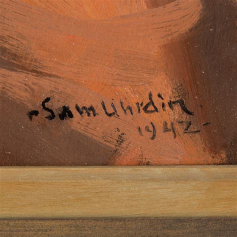 Sam Uhrdin Oil On Panel Signerad And Dated 1942 Bukowskis